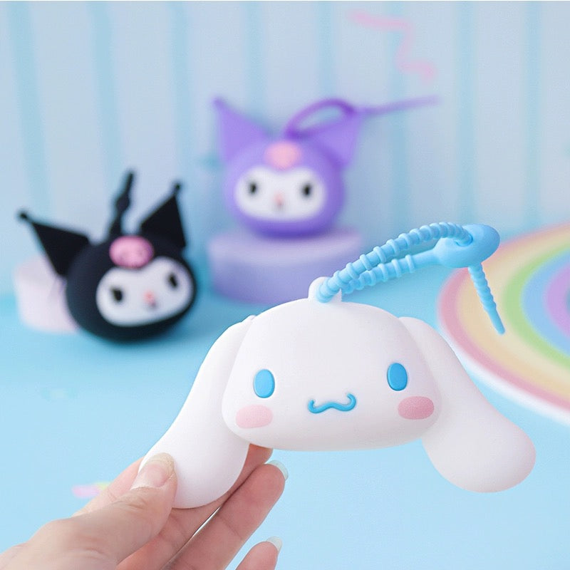 Japan Sanrio Silicon Mini Purse Bag Series 2 | Hello Kitty My Melody Kuromi Cinnamoroll Pompompurin Pochacco Hangyodon - Coin Bag Can put in Airpods EarPhone