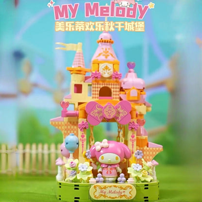 Top Toy x Sanrio Colorful Amusement Park Fair Rides | My Melody Happy Swings Castle - Building Blocks Toy Collections