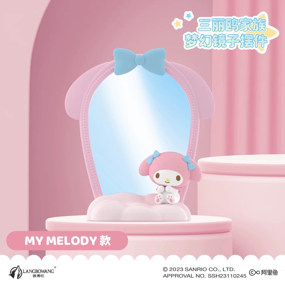 Sanrio Characters Theme Silicon with Mirror Series | My Melody Kuromi Cinnamoroll Pompompurin - Kawaii Decoration Collectable Toys Toy Collection