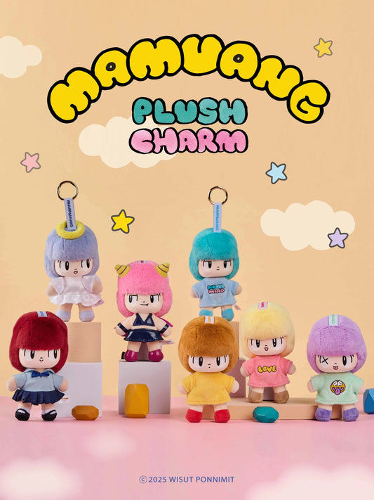 Mamuang Plush Charm | Plush Vinly Vintage Cute Girl - Collectable Toys Mystery Blind Box