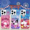 Japanese Cartoon Sanrio Summer Festival Laser Case | Hello Kitty My Melody Kuromi 3 Styles - iPhone Case 11 12 13 14 15 16 16e 17 17e Pro Promax