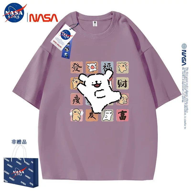 Cute Cartoon Doggie Maltese Puppy Style T-Shirt Series | Rich & Health Part2 - Kawaii Fashion Items for Child & Adult