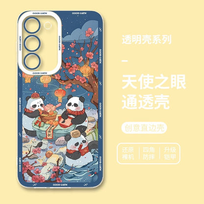 Cute Animal Panda | Season Times - Phone Case Samsung Galaxy S26 S25 S24 S23 S22 S21 FE Ultra Edge