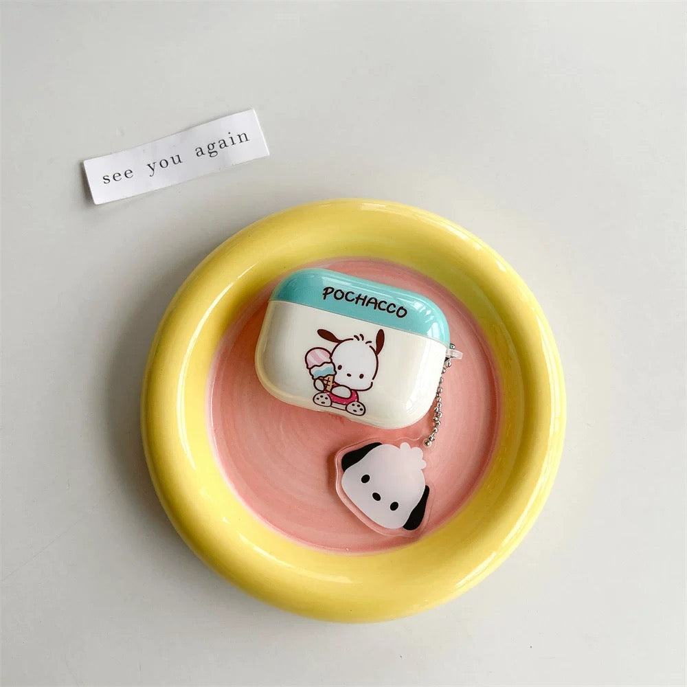 Japanese Cartoon Pochacco with Ice Cream AirPods AirPodsPro AirPods3 Case