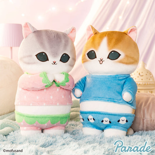 Japan Mofusand Pajamas Series | Mofusand Cat Wearing Cute Pajamas Big Plush Doll - Kawaii items Room Decoration Doll