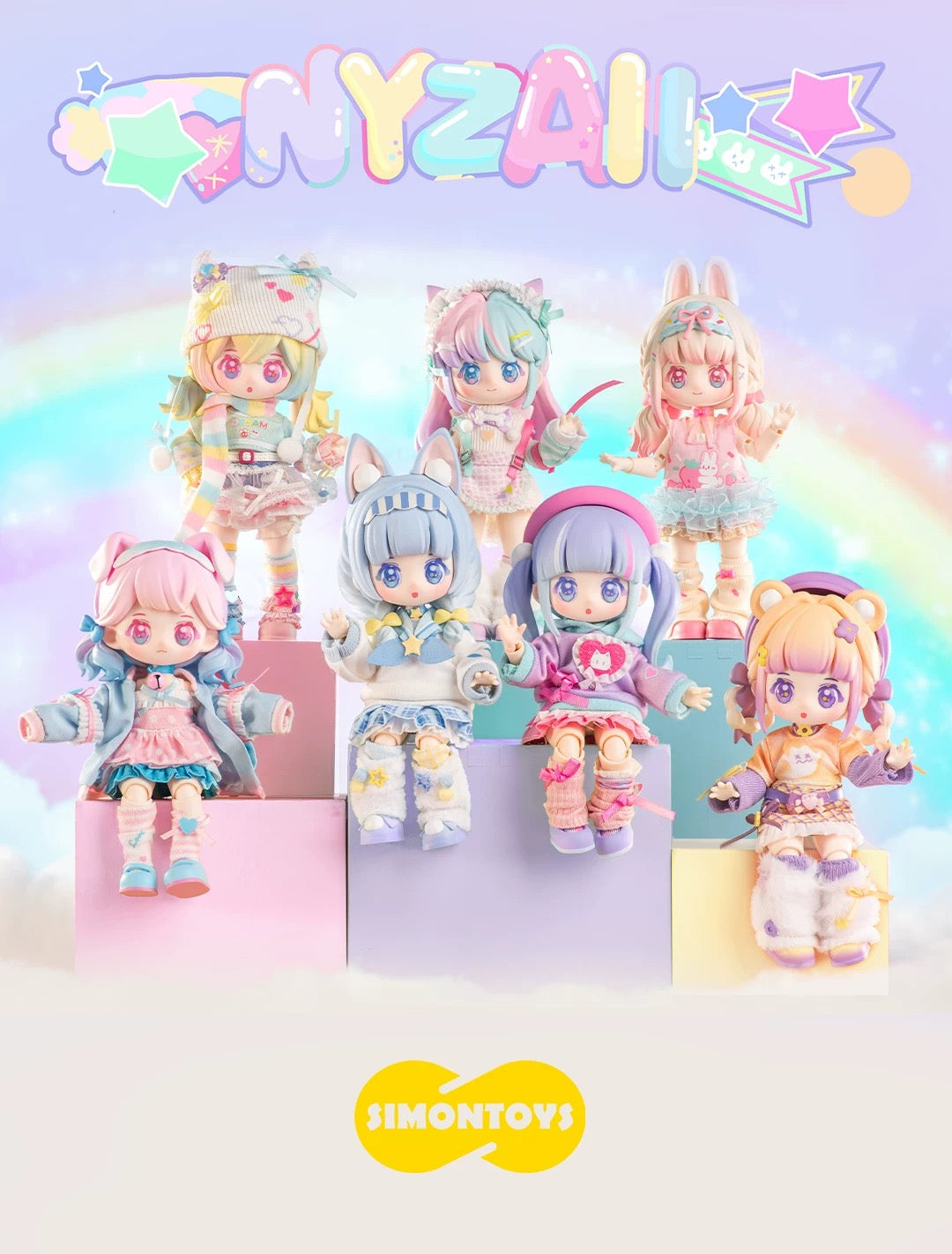 Simon Toys Nyzaii Sweet Imagination 1/12 ob11 11cm BJD Doll Ball Joint Doll - Collectible Toys Mystery Blind B