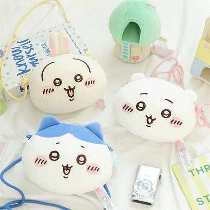 ChiiKawa X Miniso Plush Big Head Shouder Bag | ChiiKawa Hachiware Usagi - Kawaii items
