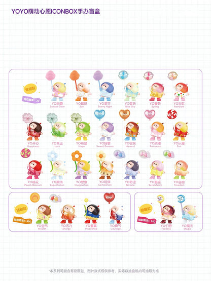 YOYO Chan Mini Figure Part 1 | YOYO Budding Wish Suprise Iconbox Collection - Collectable Toys Mystery Blind Box