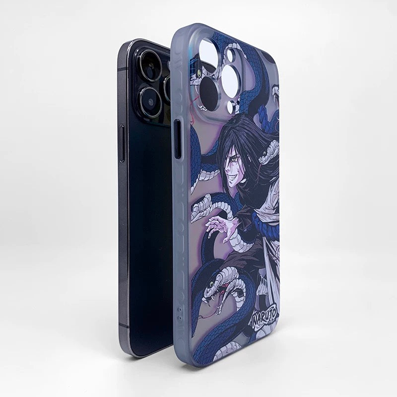 Japanese Anime Naruto Ninja | Laser Orochimaru - iPhone Case PLUS 12 13 14 15 16 Pro Promax