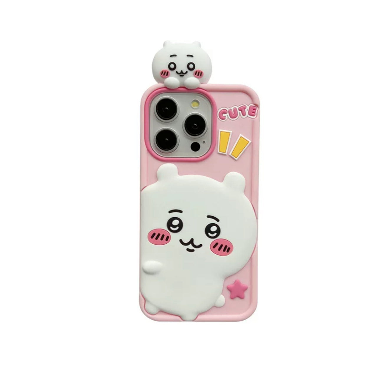 Japanese Cartoon ChiiKawa Look at you Silicone | Chiikawa Hachiware Usagi - iPhone Case 15 14 13 12 Pro ProMax