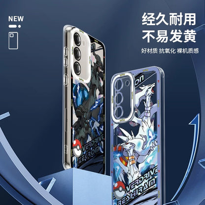 Japan Cartoon Pokemon Mega Evolution Anime | Dialga Kyurem Palkia Reshiram Zekrom - Phone Case Samsung Galaxy S26 S25 S24 S 23 S22 S21 FE Ultra Edge