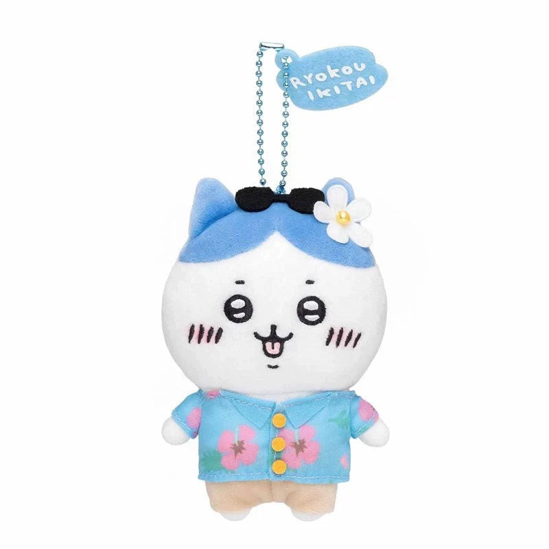 Japan Chiikawa X Travel Series| ChiiKawa Hachiware Usagi - Mini Plush Doll Keychain