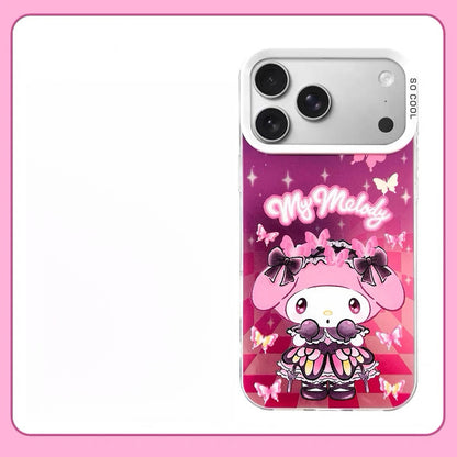Japanese Cartoon Sanrio Butterfly Lolita Laser Case | Kuromi My Melody Cinnamoroll Hangyodon 4 Styles - Phone Case Samsung Galaxy S26 S25 S24 S23 S22 S21 FE Ultra Edge
