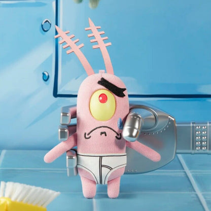 Plankton's Day in Bikini Bottom Series - Pink Plankton plush keychain with removable clothes
