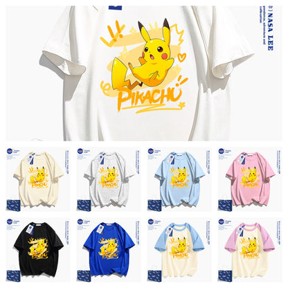 Japanese Cartoon Pokemon Casual Style T-Shirt Series | Pikachu with Heart - Kawaii Fashion Items