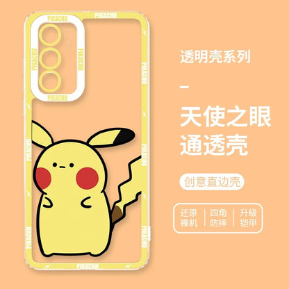 Japan Cartoon Pokemon Cute & Fighting Drawing Style | Pikachu Charmander Squirtle Bulbasaur Charizard Blastoise Venusaur - Phone Case Samsung Galaxy S26 S25 S24 S23 S22 S21 FE Ultra