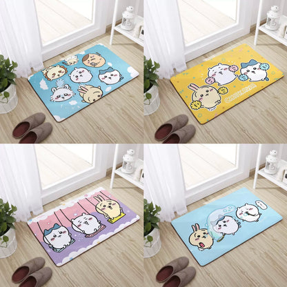 Japanese Cartoon ChiiKawa Soft Floor Mat | Playing ChiiKawa Hachiware Usagi - Kawaii Room Decoration items Cute Things