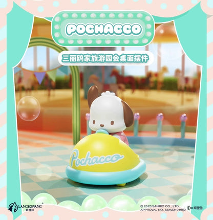 Top Toy x Sanrio Characters Amusement Park Desk Items | Hello Kitty My Melody Kuromi Cinnamoroll Pompompurin Pochocca - Collectable Toys Mystery Kawaii Stationery