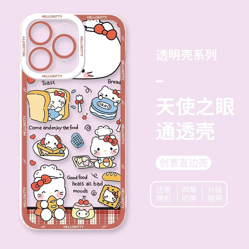 Japanese Cartoon Hello Kitty | Vintage Kitty Pink Version - iPhone Case PLUS SE2 XS XR X 11 12 13 14 15 16 16e 17 17e Pro Promax 12mini 13mini