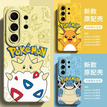Japanese Cartoon Pokemon Silicone Case | Togepi Raichu Blastoise - Phone Case Samsung Galaxy S26 S25 S24 S23 FE Ultra Edge