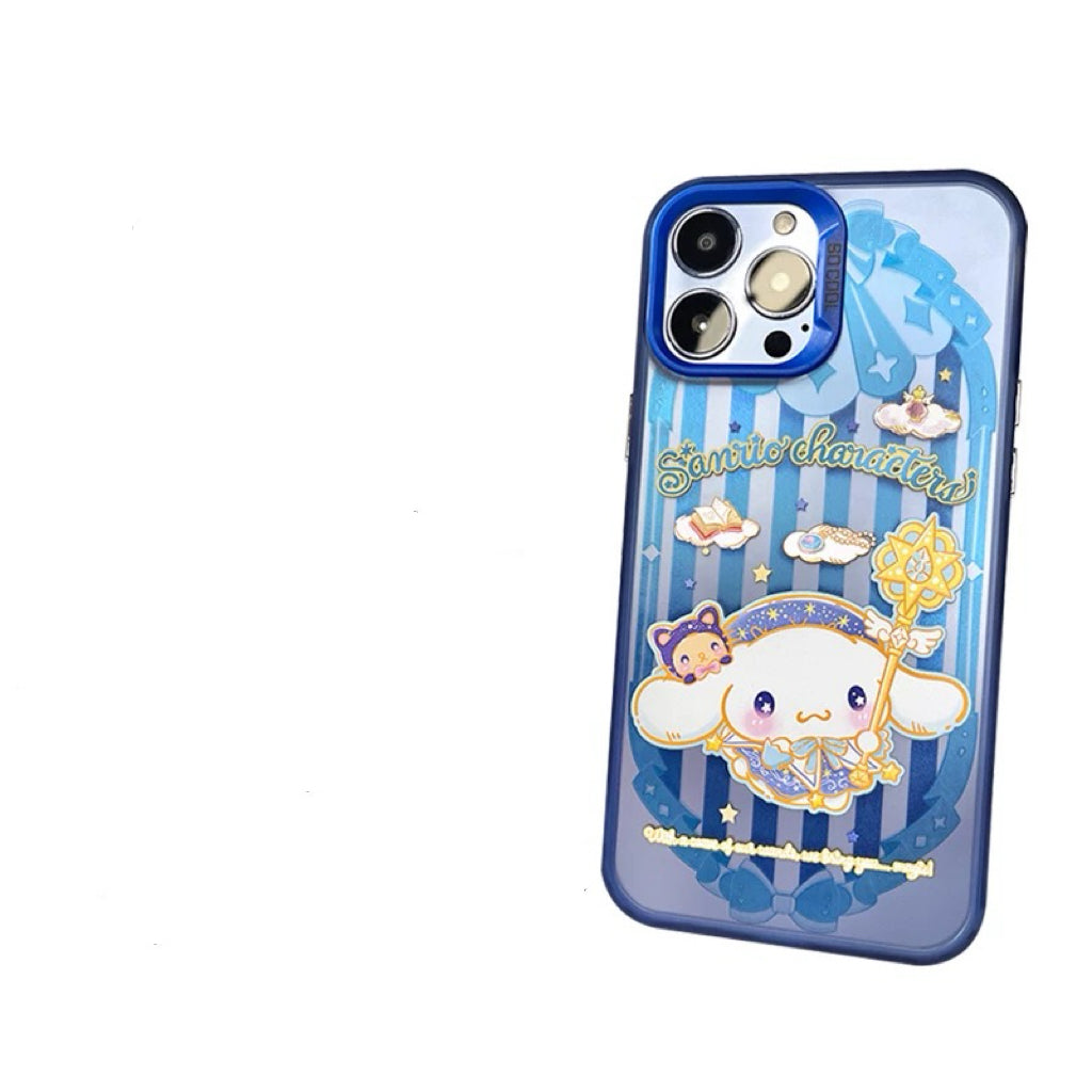 Japanese Cartoon Sanrio Magic School | Cinnamoroll Wizard Laser Colour Clear - iPhone Case 11 12 13 14 15 16 Pro Promax