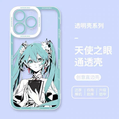 Japan Characters Miku Smile & Cute Version | 8 Styles - iPhone Case PLUS SE2 XS XR X 11 12 13 14 15 16 16e 17 17e Pro Promax 12mini 13mini