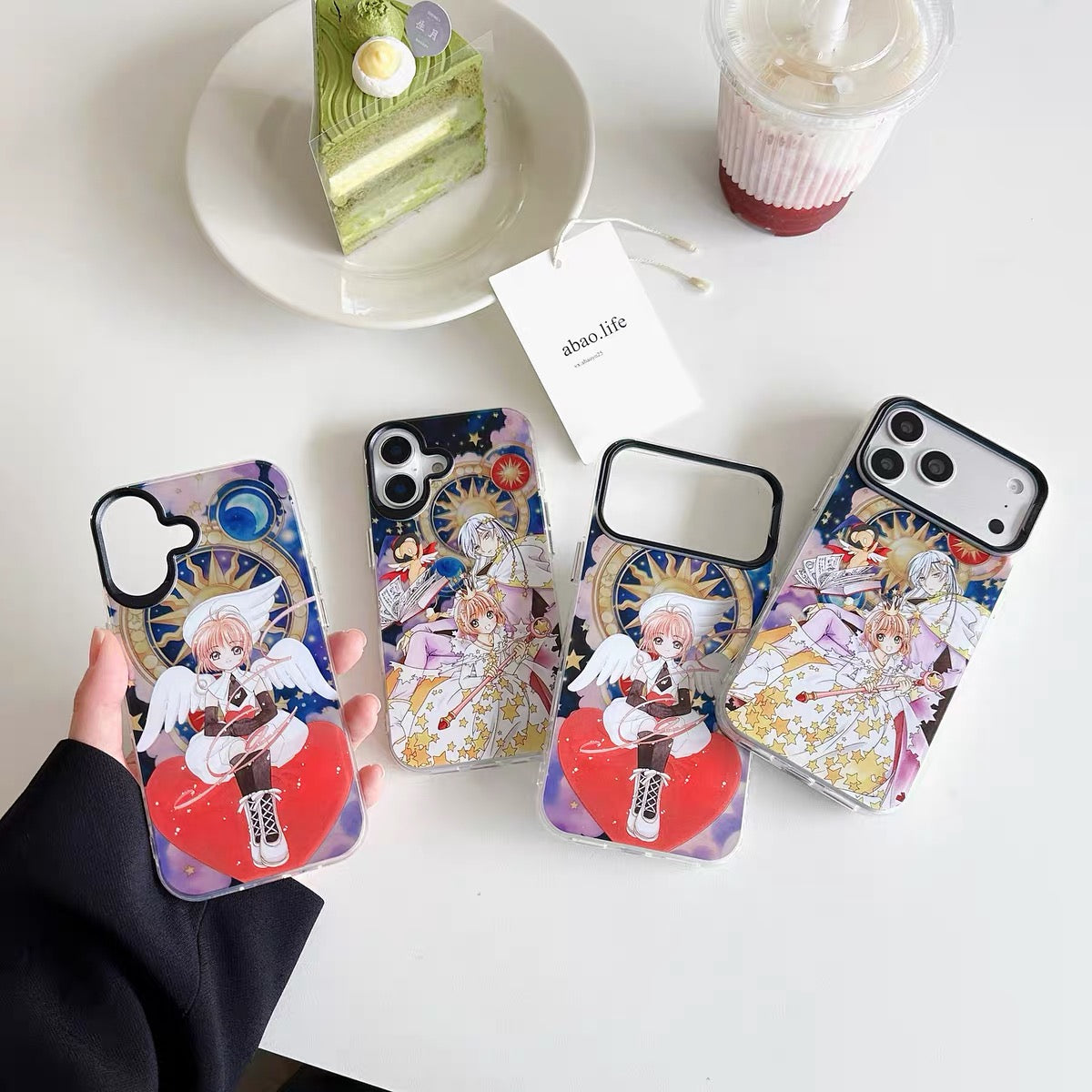 CardCaptorSakura Retro Comic Laser Case | Part 4 Cosplay Style Queen King & Angel - iPhone Case PLUS SE2 XS XR X 11 12 13 14 15 16 16e 17 17e Pro Promax 12mini 13mini