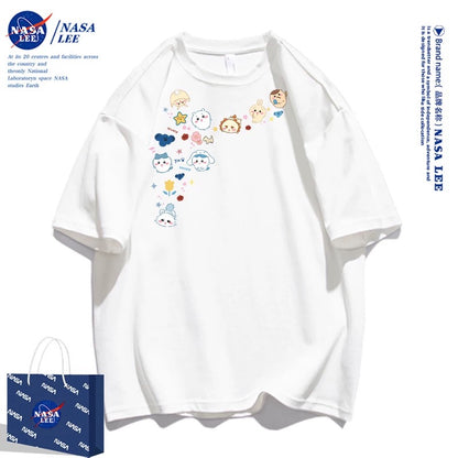 Japanese Cartoon ChiiKawa Casual Style T-Shirt Series | Chiikawa Hachiware Usagi Momonga Kurimanju Shisa Fun Drawing Style - Kawaii Fashion Items