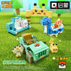 ポケモンアドベンチャーズ キューブ アクセサリー 家具 ブロック パート1 | ピカチュウ カビゴン ラプラス ニャース - 動くビルディングブロックおもちゃコレクション