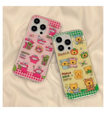 Japanese Cartoon Snake Theme | Crayon Boy ChocoBi Koala Biscuits - iPhone Case 11 12 13 14 15 Pro Promax