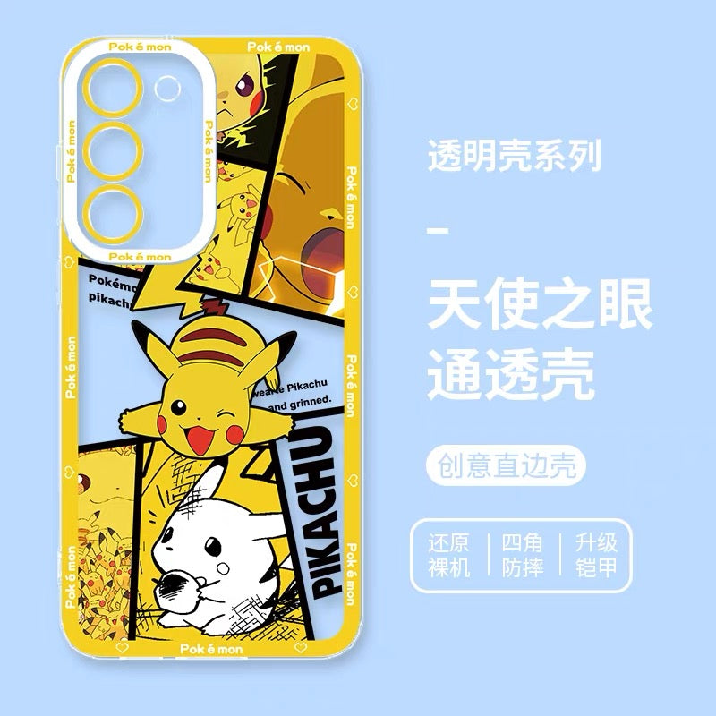 Japan Cartoon Pokemon Street Style | Pikachu Gengar Squirtle - Phone Case Samsung Galaxy S26 S25 S24 S23 S22 S21 FE Ultra