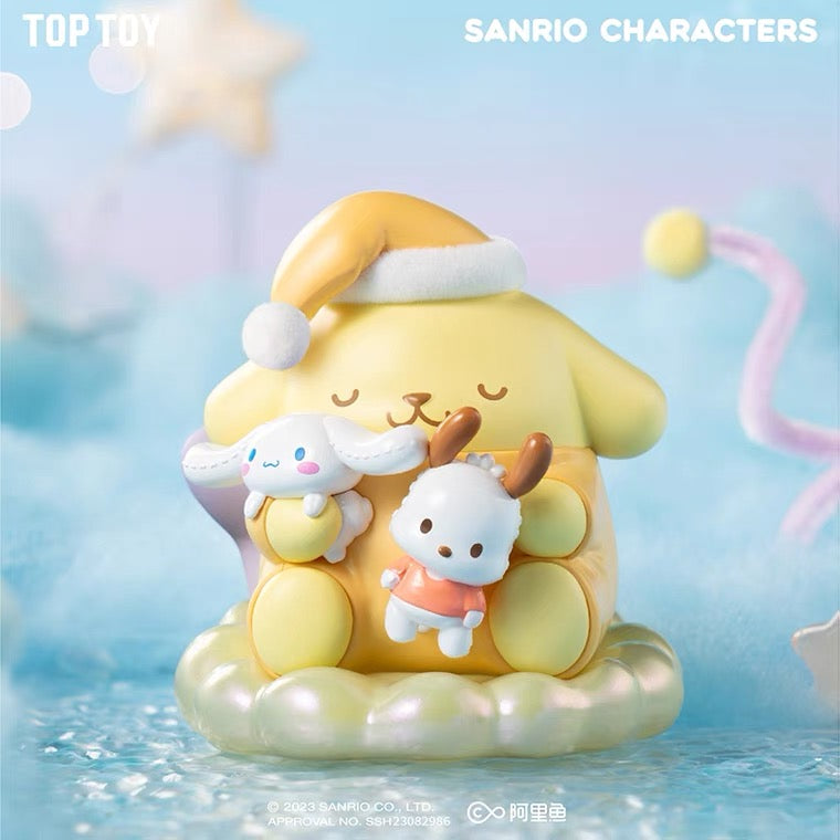 Sanrio x Toptoy Sweet Dream Pompompurin Pajamas on Cloud Figure Toy Collection