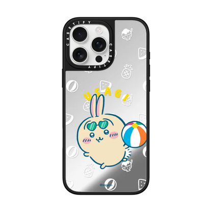 Japanese Cartoon ChiiKawa Mirror Phone Case | Usagi Shisa Summer Pool Party - iPhone Case 12 13 14 15 16 17 Pro Promax