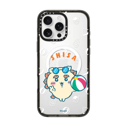 Japanese Cartoon ChiiKawa Transparent Phone Case | Usagi Shisa Summer Pool Party - iPhone Case 12 13 14 15 16 17 Pro Promax