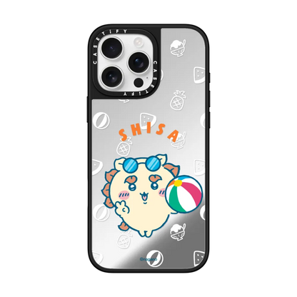 Japanese Cartoon ChiiKawa Mirror Phone Case | Usagi Shisa Summer Pool Party - iPhone Case 12 13 14 15 16 17 Pro Promax