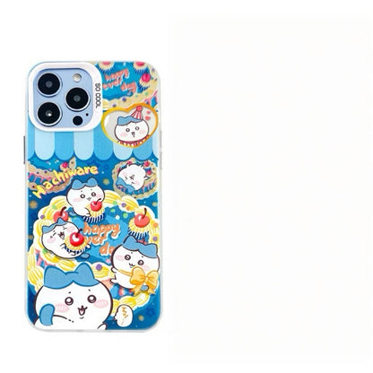 Japanese Cartoon ChiiKawa Happy Day with Sweets Laser Case | ChiiKawa Hachiware Usagi - iPhone Case 11 12 13 14 15 16 16e 17 17e Pro Promax