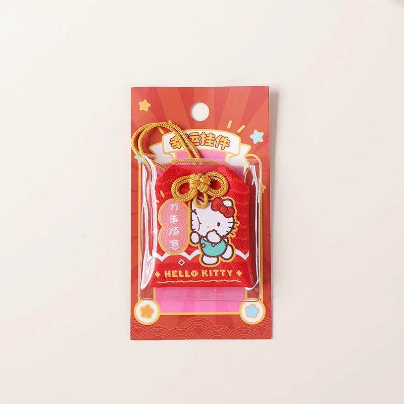 Sanrio Omamori Chinese Style Lucky Hope | Hello Kitty My Melody Kuromi Cinnamoroll Hangyodon - Kawaii items