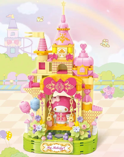 Top Toy x Sanrio Colorful Amusement Park Fair Rides | My Melody Happy Swings Castle - Building Blocks Toy Collections