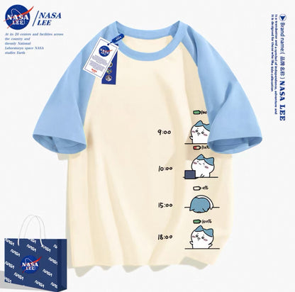 Japanese Cartoon ChiiKawa Casual Style T-Shirt Series | Hachiware Working Time 2 - Kawaii Fashion Items