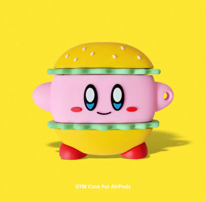 Japanese Cartoon Kirby Adventure | Cosplay Part 1 Chef Buger Shark Hangyodon Jigglypuff - AirPods AirPodsPro AirPods3 AirPods4 Case KawaiiGiftLand