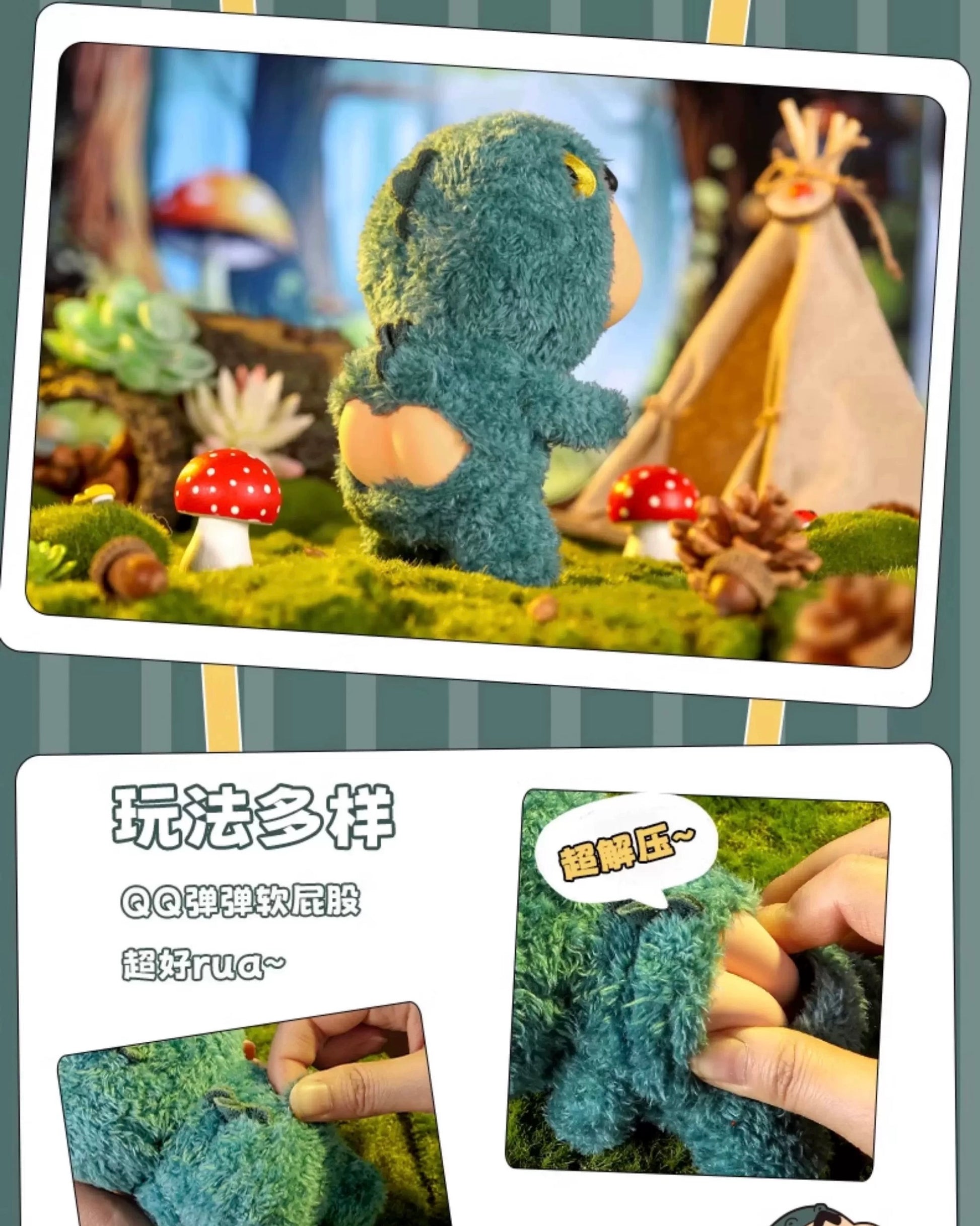 Japanese Cartoon Crayon Shin-chan Cosplay Soft Plush Series | Dinosaur Buriburi Boochan Shiro- Vinyl Face Plush Doll Figure Keychain Collectable Toys Mystery Blind Box - KawaiiGiftLand