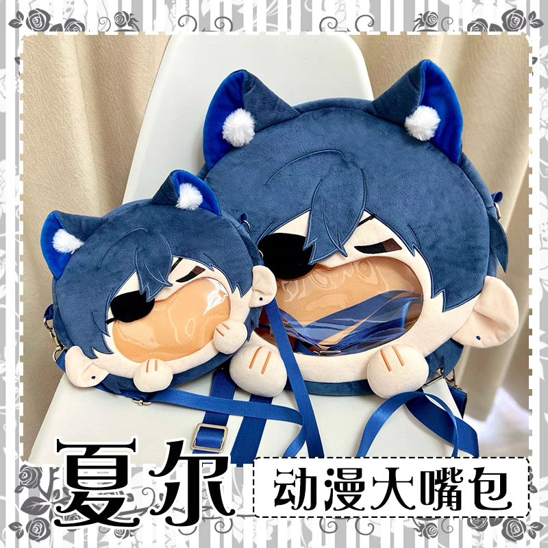 Japanese Anime  Black Butler Kuro Shitsuji | Ciel Phantomhive with Cat Ear Plush Cute Icon Itabag Backpack and Crossbody Bag - Cute Kawaii Item