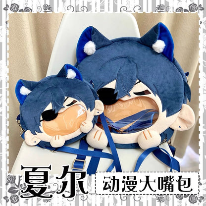 Japanese Anime  Black Butler Kuro Shitsuji | Ciel Phantomhive with Cat Ear Plush Cute Icon Itabag Backpack and Crossbody Bag - Cute Kawaii Item