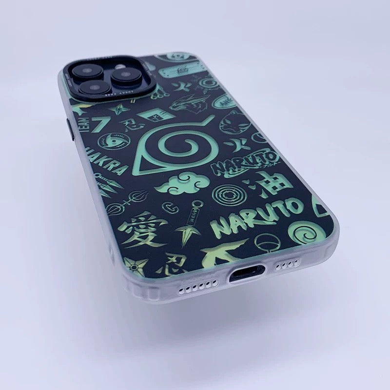 Japanese Anime Naruto Ninja | Laser Ninja Icon - iPhone Case 7 8 PLUS XS XR X 11 12 13 14 15 16 Pro Promax SE3 SE2 KawaiiGiftLand