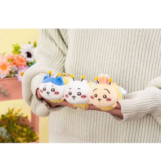 Japan ChiiKawa Spring Garden Series | Lovely Bee ChiiKawa Hachiware Usagi - Mini Plush Doll keychain