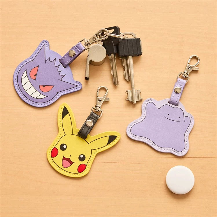 Japan Pokemon Leather Keychain | Pikachu Ditto Genger Key Holder - Kawaii Item Cute Accessories