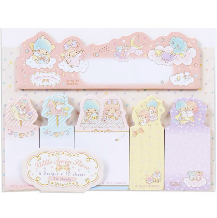 Sanrio Japan Cute Cartoon Memo Stickers | Hello Kitty Little Twin Stars My Melody Cinnamoroll Pompompurin Gudetama - 90Sheets