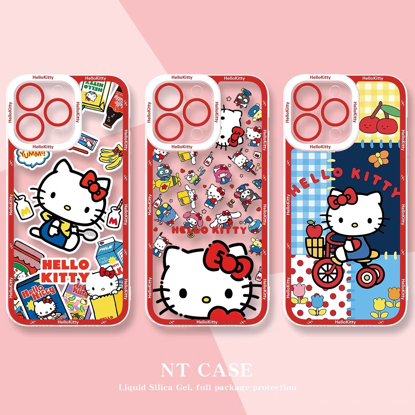 Japanese Cartoon Hello Kitty | Vintage Kitty Red Version - iPhone Case PLUS SE2 XS XR X 11 12 13 14 15 16 16e 17 17e Pro Promax 12mini 13mini