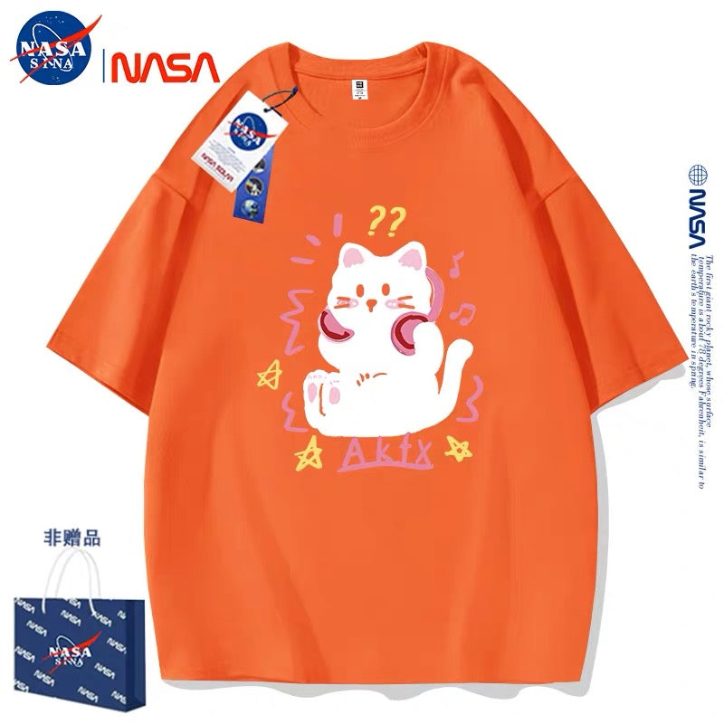 Cute Animals Cat Style T-Shirt Series | Kitten with Headphone Part1 - Kawaii Fashion Items for Child & Adult Matching outfits for Parents and Children