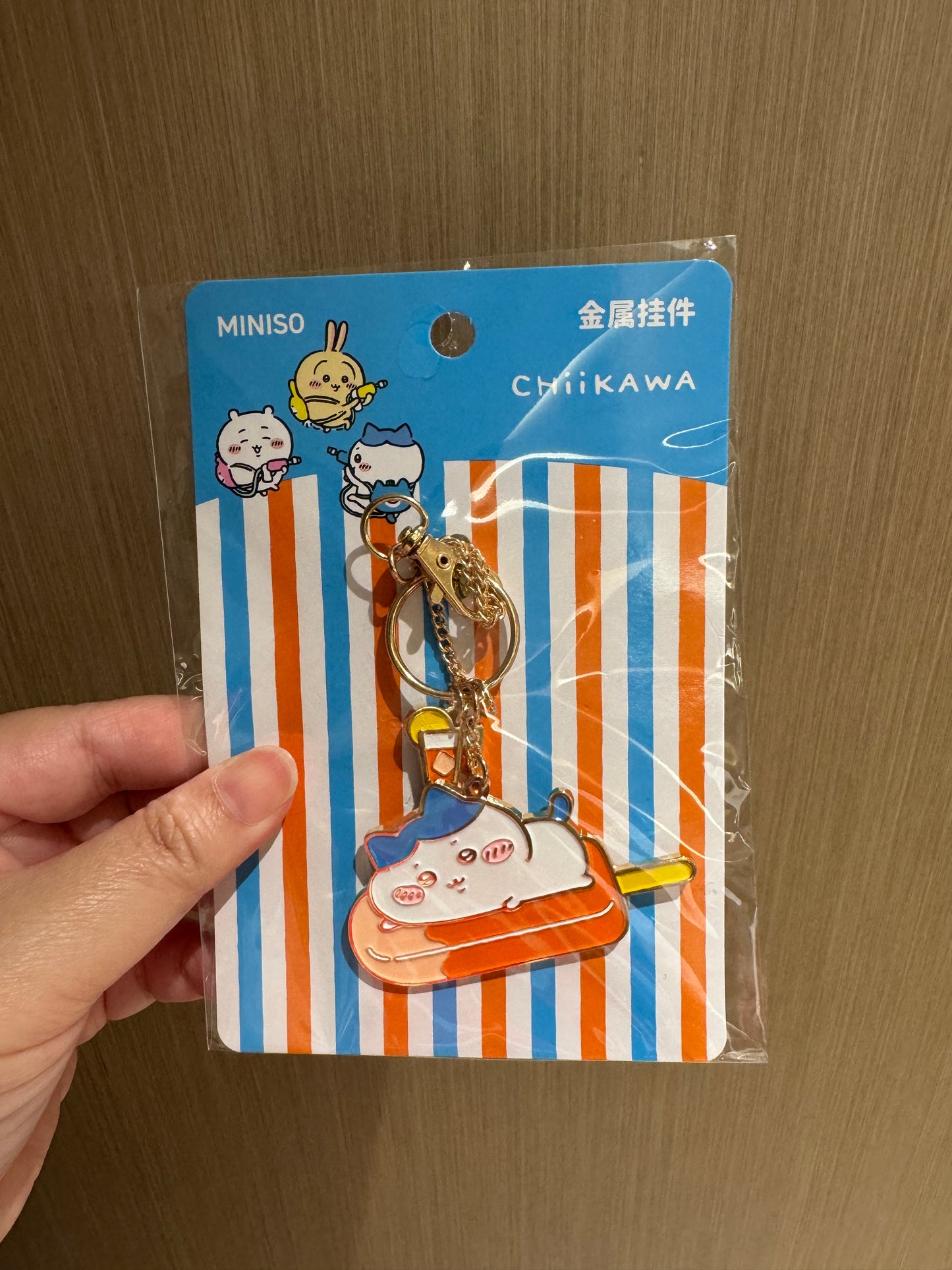 ChiiKawa X Miniso Hot Summer Series | ChiiKawa Hachiware Usagi Momonga On Popsicle Metal Keychain - Kawaii Items Room Decoration
